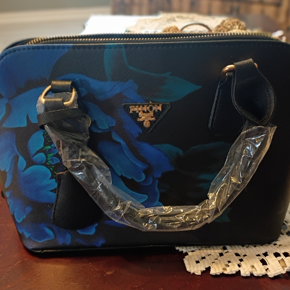 🎄 🎁 Blue Floral Women's Bag